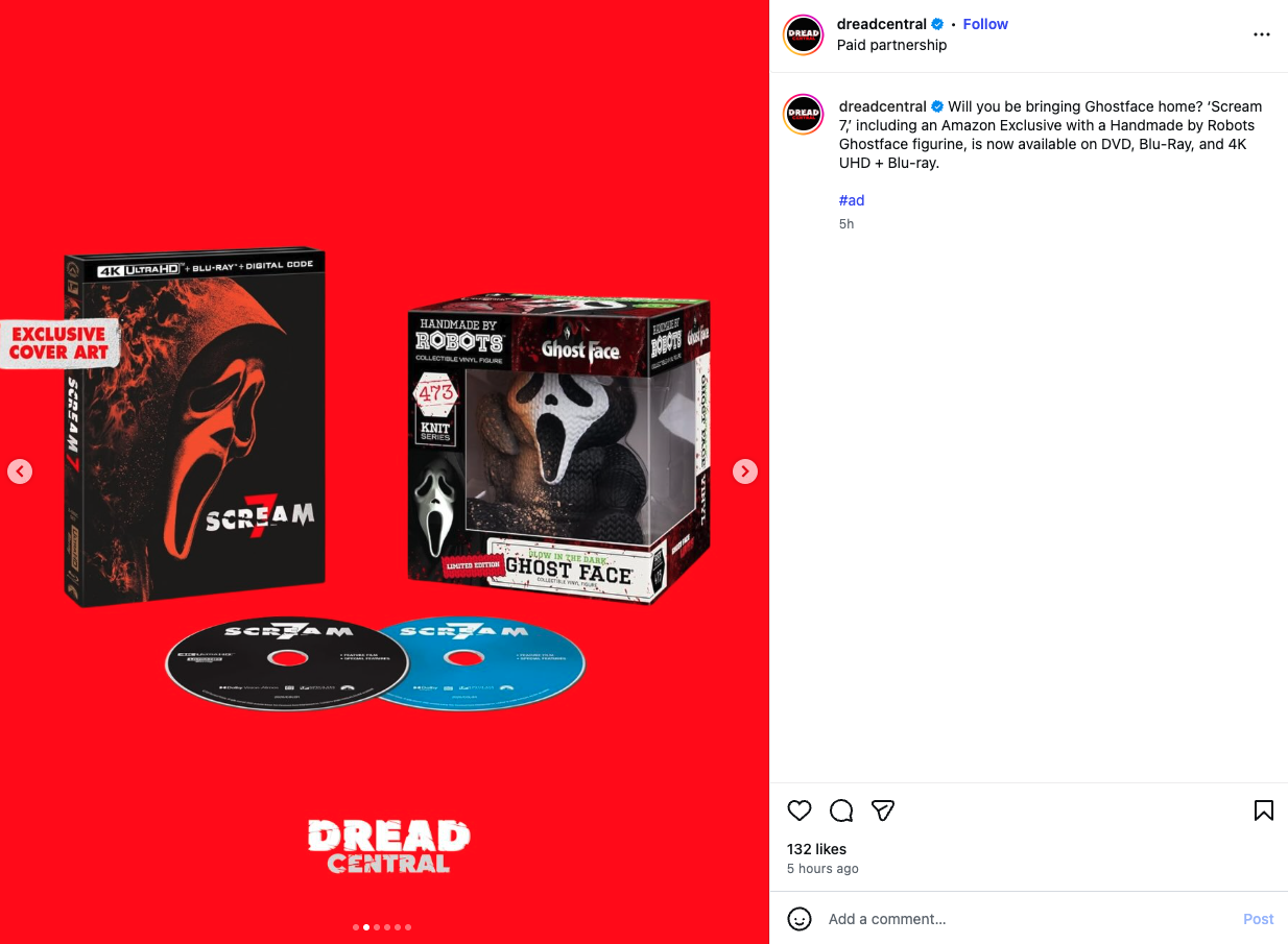 Dread Central - Instagram Post 2